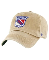 Men's '47 Brand Khaki New York Rangers Earldor Clean Up Adjustable Hat