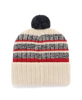 Men's '47 Brand Natural Boston Red Sox Tavern Cuffed Knit Hat with Pom