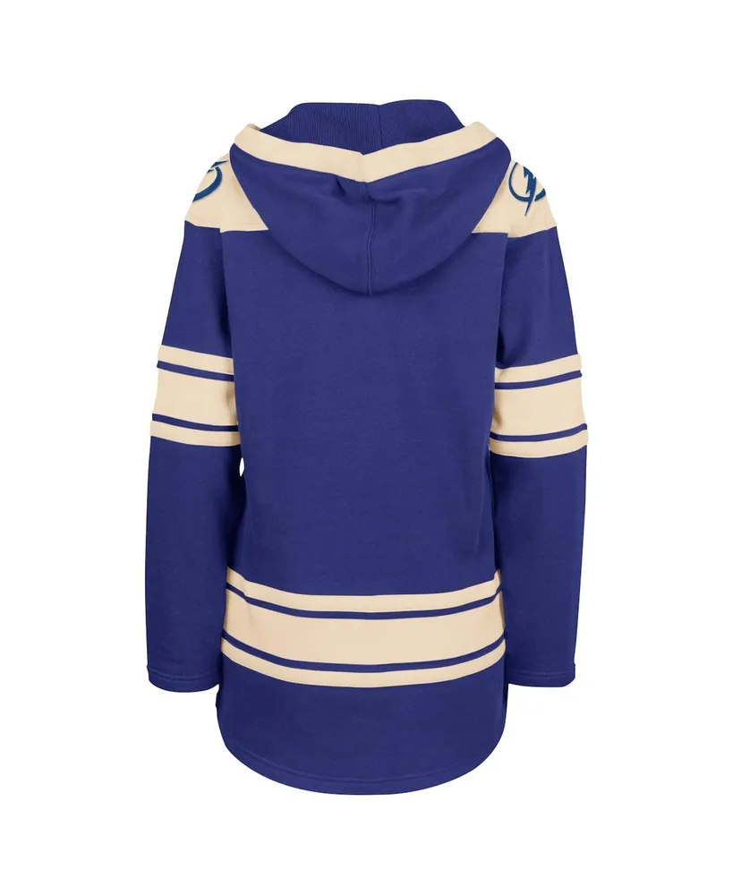 Women's '47 Brand Blue Tampa Bay Lightning Superior Lacer Pullover Hoodie