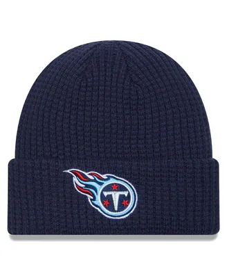 Men's New Era Navy Tennessee Titans Prime Cuffed Knit Hat