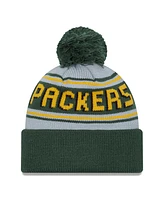 Men's New Era Green Green Bay Packers Main Cuffed Knit Hat with Pom