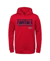 Big Boys Red Washington Capitals Headliner Pullover Hoodie