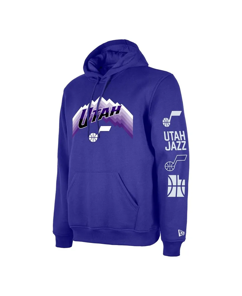 Men's New Era Purple Utah Jazz Big and Tall 2023/24 City Edition Jersey Pullover Hoodie