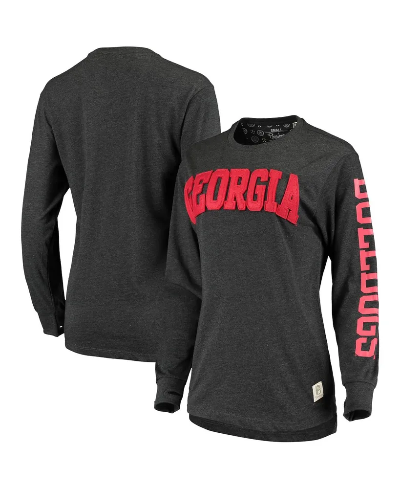 Women's Pressbox Georgia Bulldogs Two-Hit Canyon Long Sleeve T-shirt