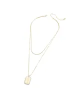 Women's Wear by Erin Andrews x Baublebar New Orleans Saints Gold Dog Tag Necklace