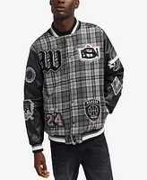 Reason Men's Tartan Varsity Jacket
