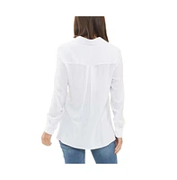 Ripe Maternity Clara Relaxed Button Up Shirt White