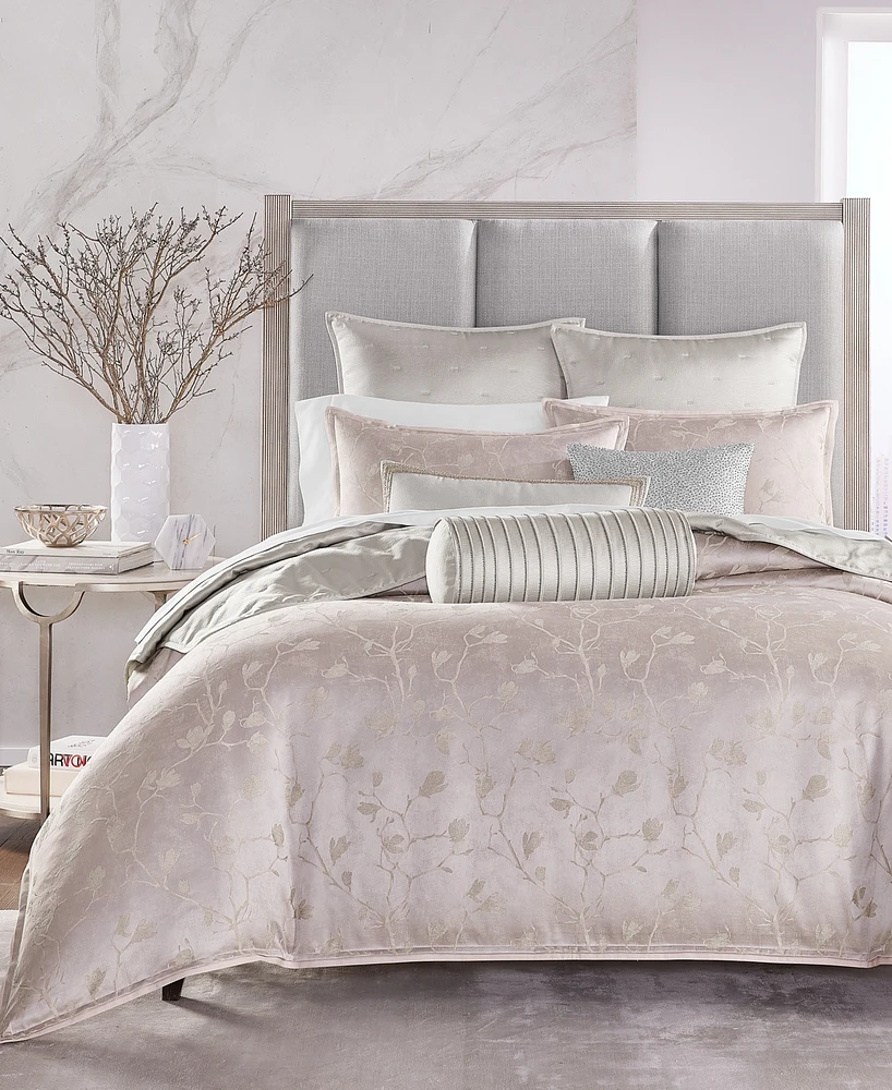 Hotel Collection Sakura Blossom Greylac Comforter Set, King, Created for Macy's