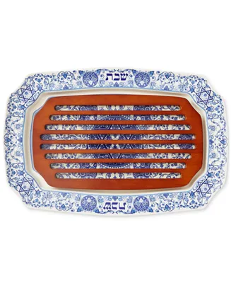 Spode Judaica Challah Tray with Wooden Insert