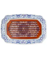 Spode Judaica Challah Tray with Wooden Insert