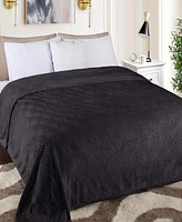 Superior Diamond Flannel Fleece Plush Ultra-Soft Blanket, King