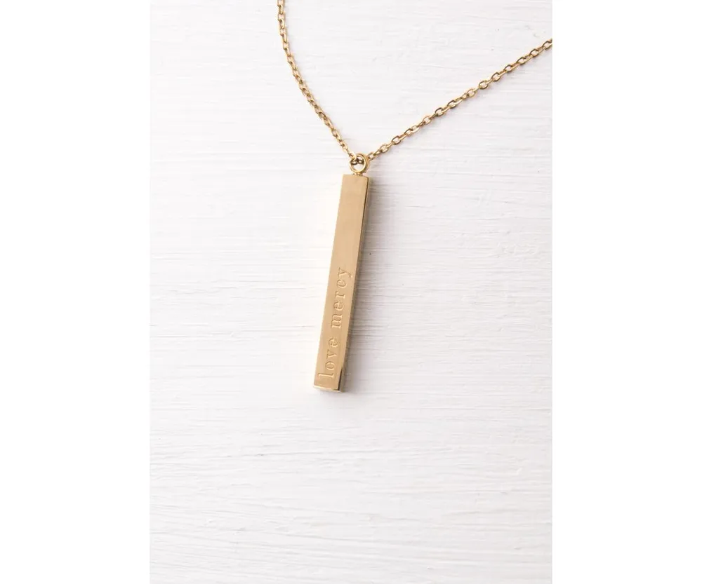 Starfish Project Give Justice Gold Bar Necklace