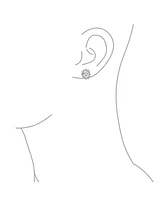 Bling Jewelry Classic Cubic Zirconia Cz Halo Crown Oval Stud Clip On Earrings Non Pierced Ears