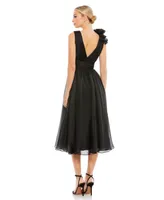 Mac Duggal Women's Plunging Ruffled A-Line Cocktail Dress