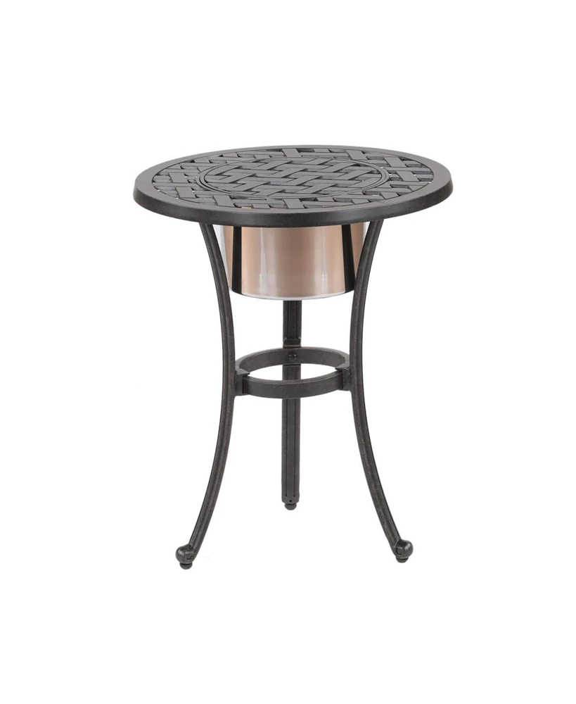 Simplie Fun 21 Round Aluminum Bistro Table