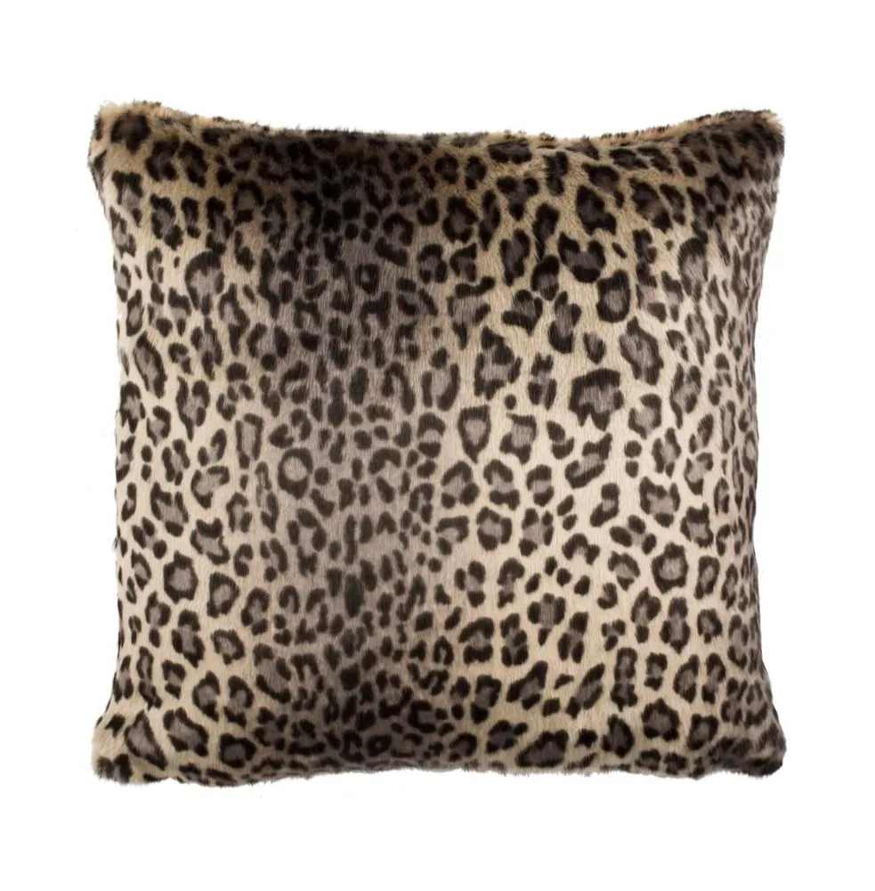 Safavieh Faux Black Leopard 20" x 20" Pillow