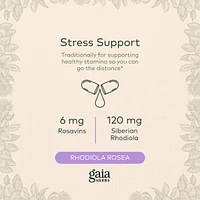 Gaia Herbs Rhodiola Rosea - Stress Support Supplement Traditionally for Supporting Healthy Stamina and Endurance