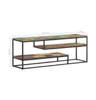 Tv Stand 51.2"x11.8"x17.7" Solid Wood Reclaimed