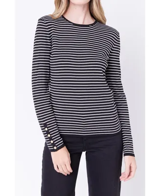 Women's Stripe Knit Sweater