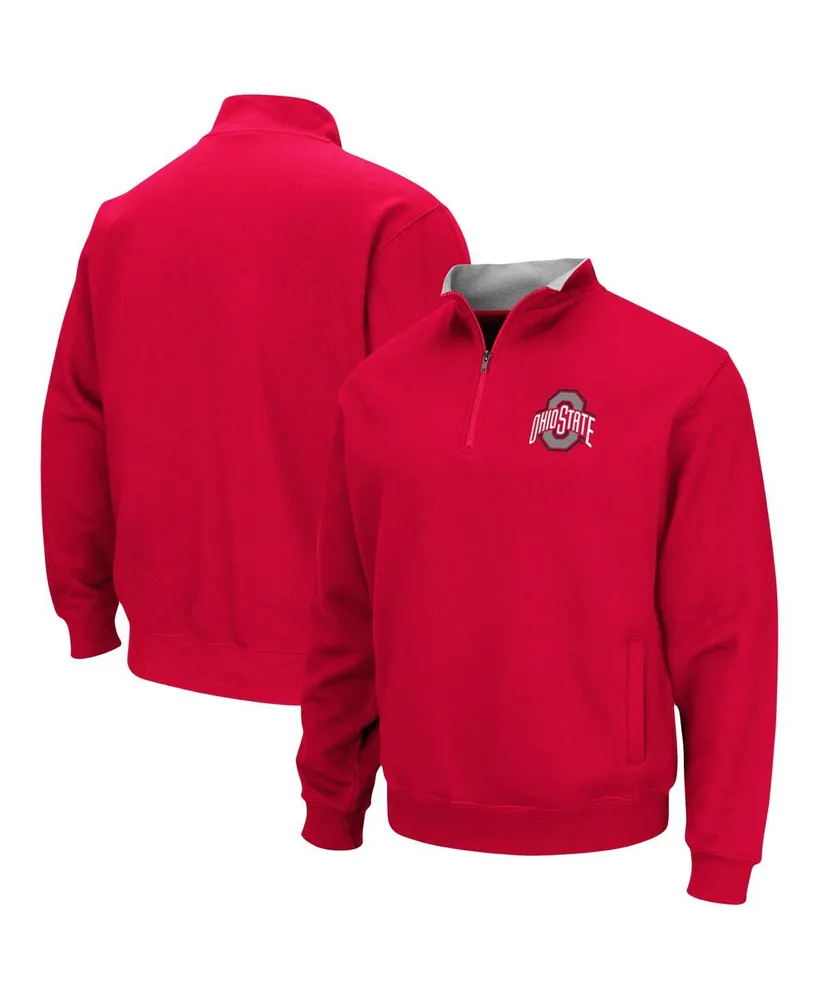 Men's Colosseum Scarlet Ohio State Buckeyes Tortugas Big and Tall Quarter-Zip Jacket