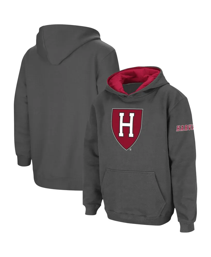 Big Boys Charcoal Harvard Crimson Logo Pullover Hoodie