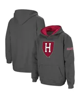 Big Boys Charcoal Harvard Crimson Logo Pullover Hoodie