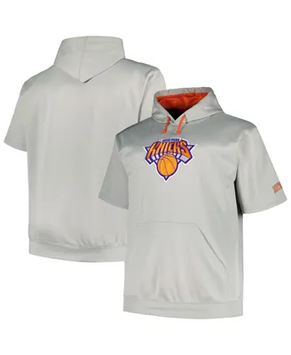 Men's Fanatics Silver New York Knicks Big and Tall Logo Pullover Hoodie
