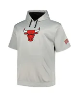 Men's Fanatics Silver Chicago Bulls Big and Tall Logo Pullover Hoodie