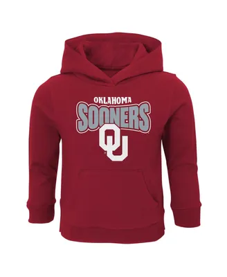 Toddler Boys and Girls Crimson Oklahoma Sooners Draft Pick Pullover Hoodie