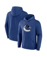 Men's Fanatics Blue Vancouver Canucks Primary Logo Pullover Hoodie