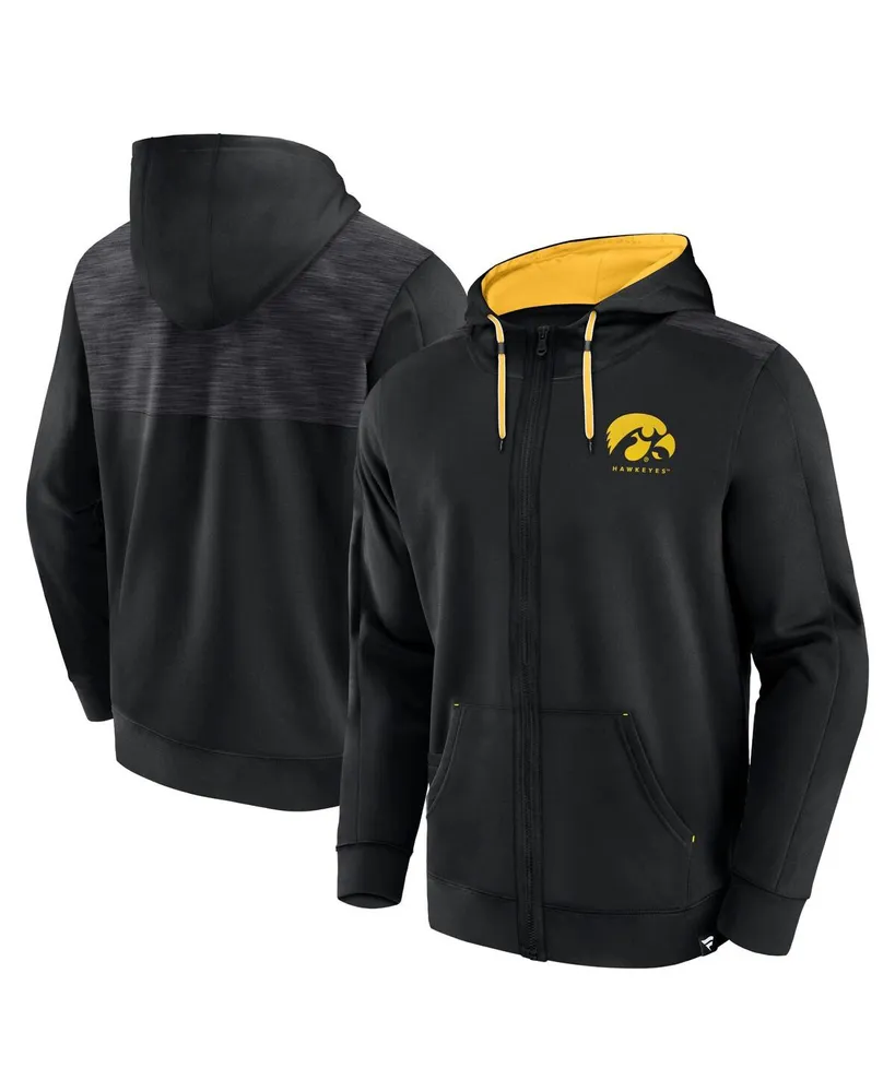 Men's Fanatics Black Iowa Hawkeyes Power Index Full-Zip Hoodie