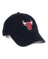 Men's Chicago Bulls '47 Brand Black Distressed Clean-Up Adjustable Hat