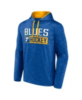 Men's Fanatics Heather Blue St. Louis Blues Close Shave Pullover Hoodie