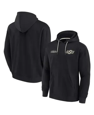 Men's and Women's Fanatics Signature Black Oklahoma State Cowboys Super Soft Fleece Pullover Hoodie