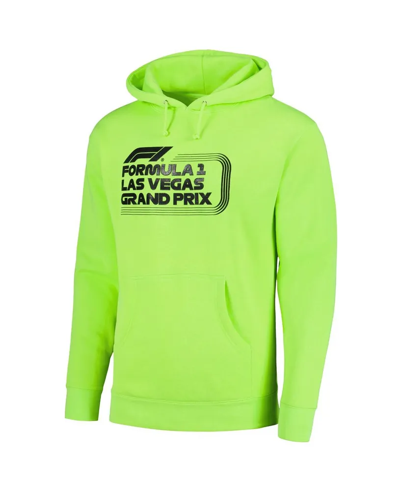 Men's and Women's Neon Green Formula 1 Las Vegas Grand Prix Mono Core Pullover Hoodie