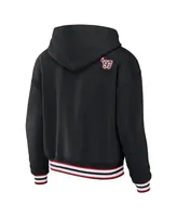 Women's Wear by Erin Andrews Black Carolina Hurricanes Lace-Up Pullover Hoodie