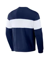 Men's Darius Rucker Collection by Fanatics Navy Houston Astros Stripe Pullover Sweatshirt