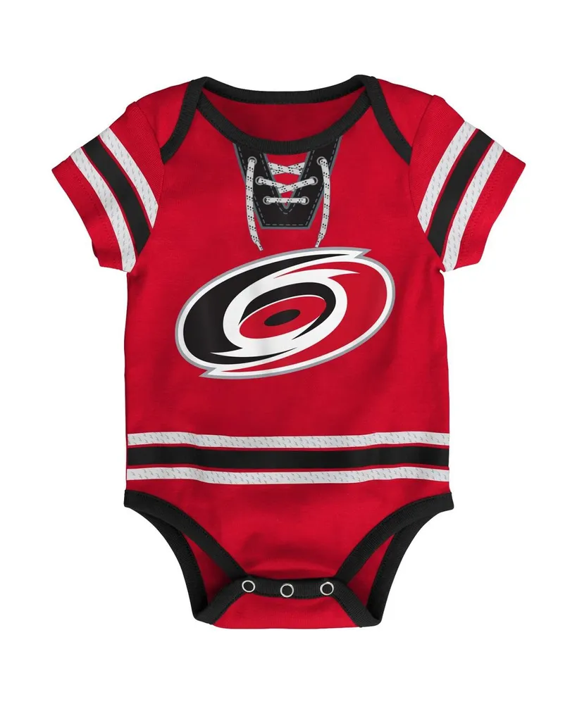 Infant Boys and Girls Red Carolina Hurricanes Hockey Jersey Bodysuit