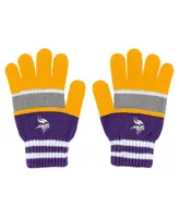 Women's Wear by Erin Andrews Minnesota Vikings Stripe Glove and Scarf Set