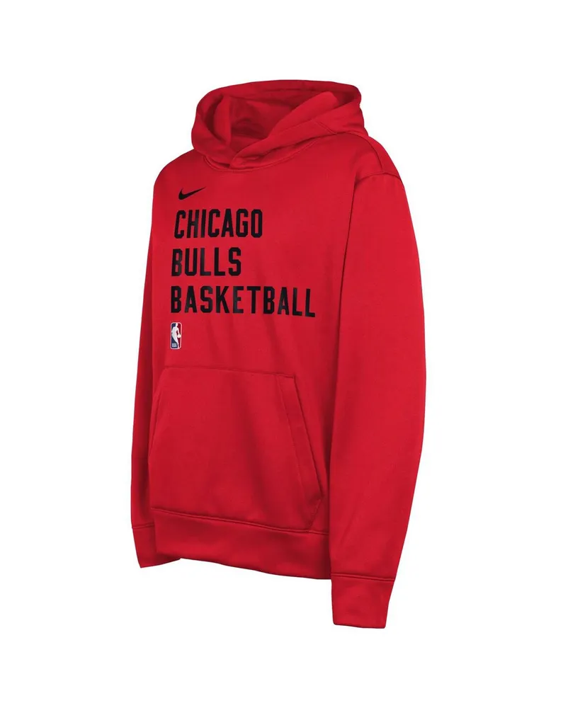 Big Boys Nike Red Chicago Bulls Spotlight Performance Pullover Hoodie