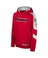 Big Boys Colosseum Red Louisville Cardinals Oht Military-Inspired Appreciation Cyclone Digital Camo Pullover Hoodie