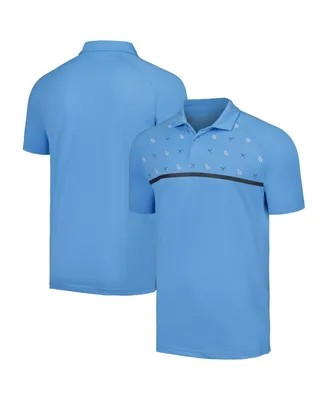 Men's LevelWear Light Blue Tampa Bay Rays Sector Batter Up Raglan Polo Shirt