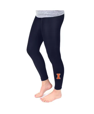 Women's ZooZatz Navy Illinois Fighting Illini Fleece Leggings