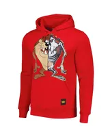 Men's and Women's Freeze Max Red Looney Tunes Skeleton Taz Pullover Hoodie