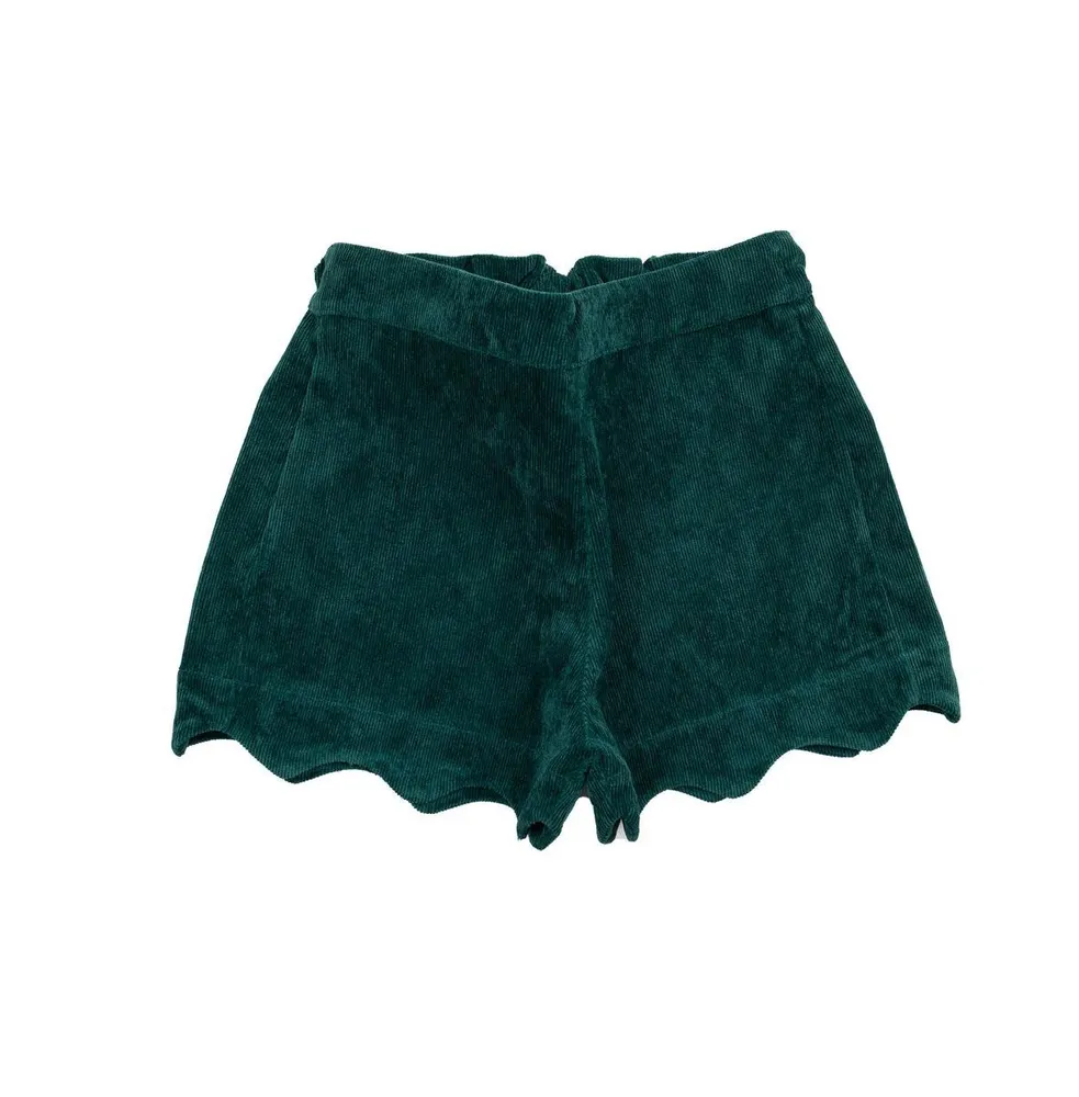 Scalloped Hem Shorts