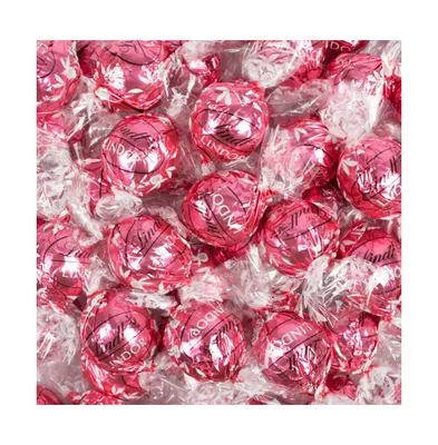 36 Pcs Pink Candy Strawberries & Cream Lindor Chocolate Truffles by Lindt (1 lb)
