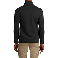 Lands' End Men's Tall Bedford Rib Quarter Zip Sweater