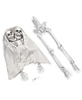 Yescom 65" Two Headed Skeleton Bone Size Posable Prop Halloween Decoration Party