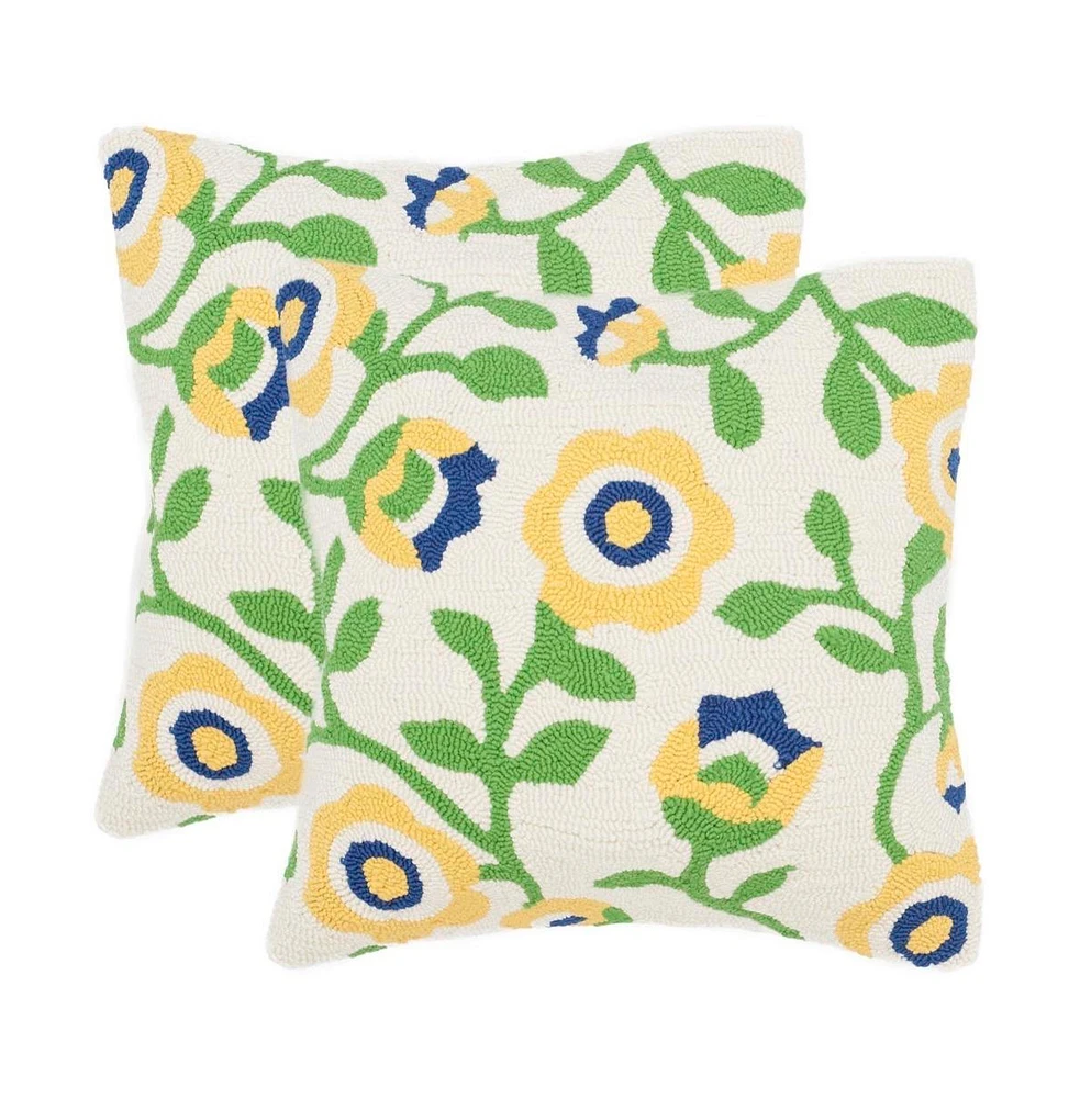 Safavieh Indoor/Outdoor Provence Floral 20" x 20" Pillow (Set of 2)