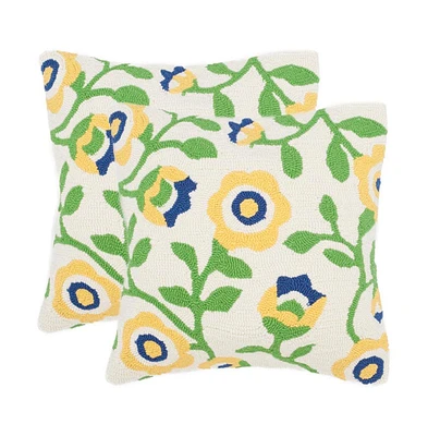 Safavieh Indoor/Outdoor Provence Floral 20" x 20" Pillow (Set of 2)